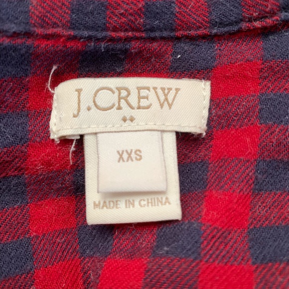 J.Crew Plaid Flannel Shirt Dress Pockets Oversized - Picture 5 of 5